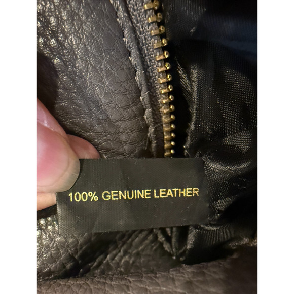 Rebecca Minkoff Julian Backpack Bag Dark Gray Pebbled Leather Gold Hardware - Picture 10 of 13